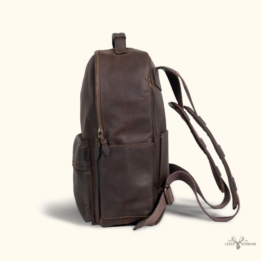 Leder Rucksack Walker | Vintage Stil Eiche