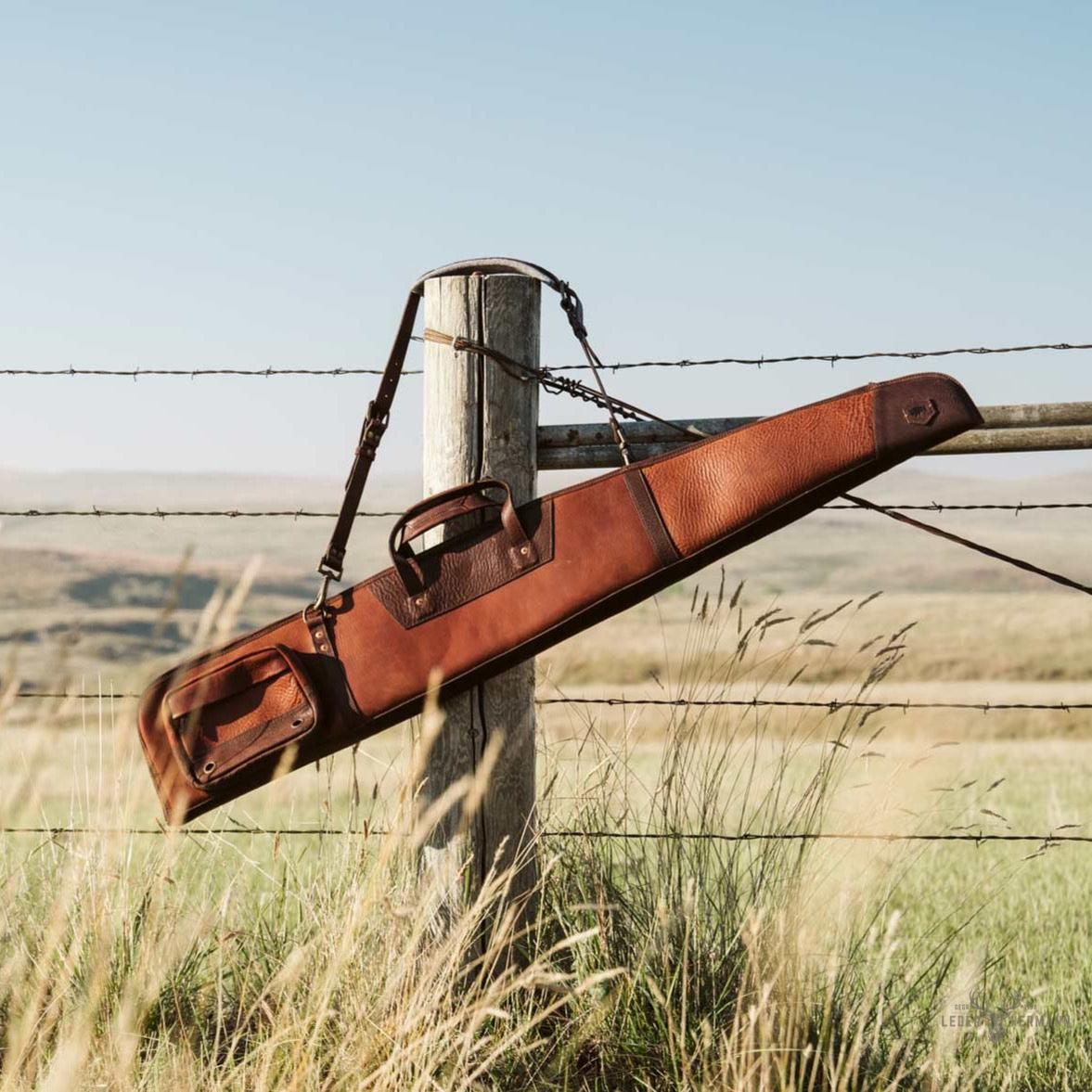 Eleganter Dakota-Lederkoffer für Schusswaffen | Vollständig aus Leder