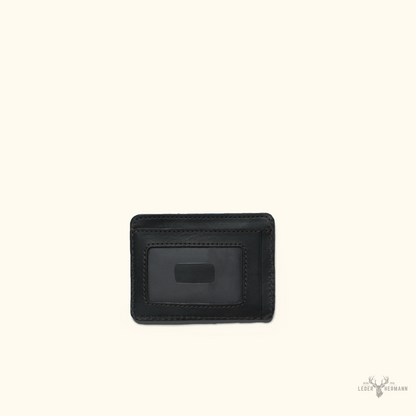 Slim ID Leder Geldbörse Jefferson Limited Edition Schwarz