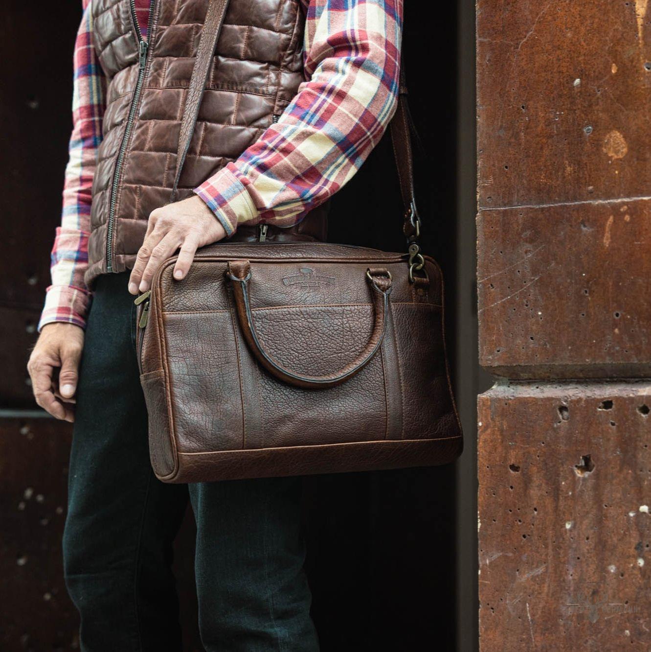 Laptop-Brieftasche Roosevelt Limitierte Edition in Buffalo Grain mit exklusivem Stil