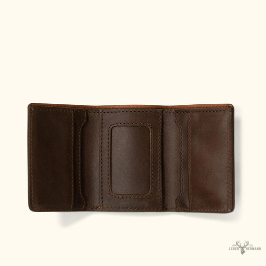 Trifold Lederbörse Roosevelt in Dark Briar – Ultimative Eleganz und Funktionalität