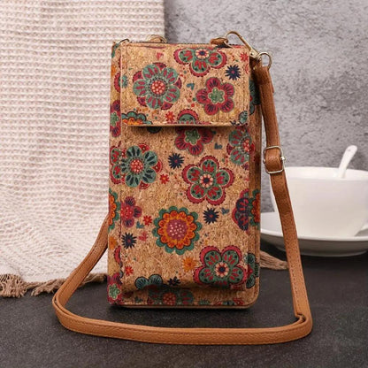 Lila Boho Blumen-Kreuzbody-Geldbörse – Stilvoll und kompakt für den Alltag