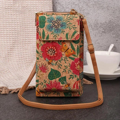 Lila Boho Blumen-Kreuzbody-Geldbörse – Stilvoll und kompakt für den Alltag