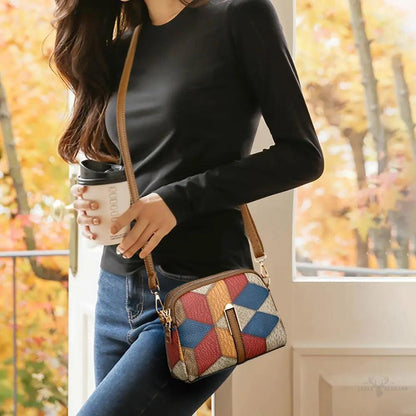 Luna Patchwork Mini Quastenbörse – Stylische und Kompakte Abendtasche