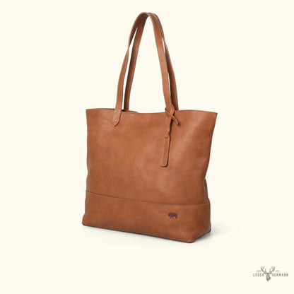 Madison Elegance Leder-Totetasche in stilvollem Sattlerbraun
