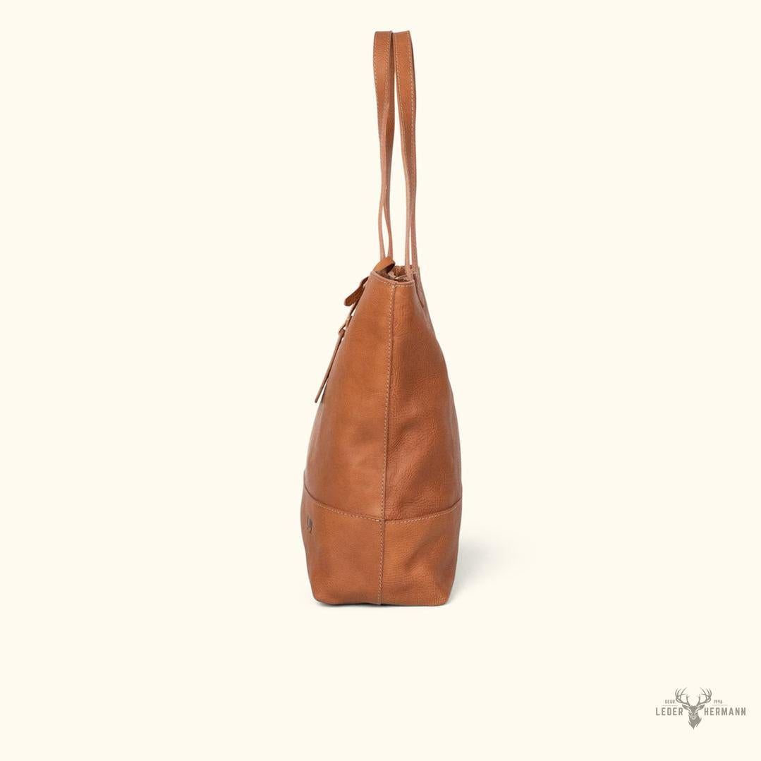 Madison Elegance Leder-Totetasche in stilvollem Sattlerbraun