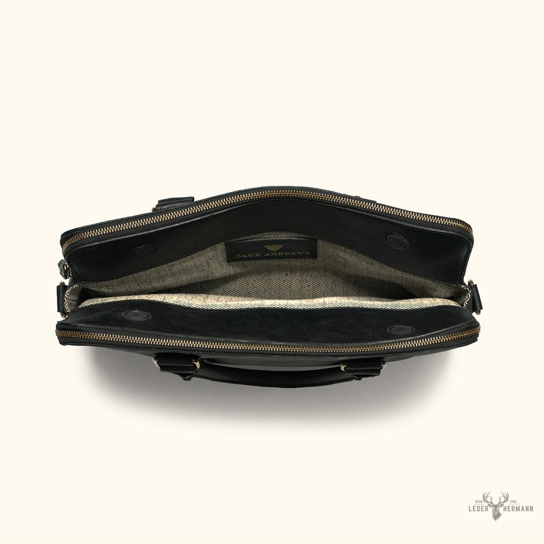 Exekutive Jefferson Leder-Planentasche - Limitierte Edition Schwarz Eleganz