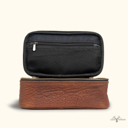 Limitierte Buffalo-Roosevelt Kulturtasche aus Büffelleder