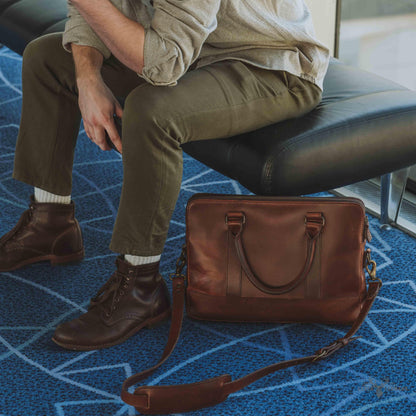 Holzleder Tasche Jefferson | Elderwood Eleganz und Raffinesse
