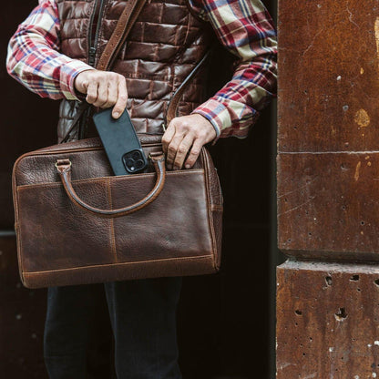Laptop-Brieftasche Roosevelt Limitierte Edition in Buffalo Grain mit exklusivem Stil