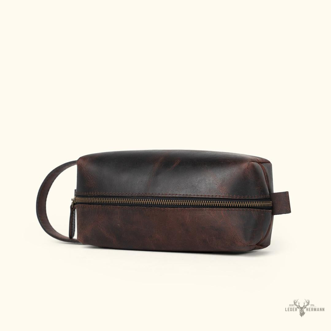 Roosevelt Leder-Autore-Set aus Büffelleder mit Dunkelarmband-XXL-Kurzausführung