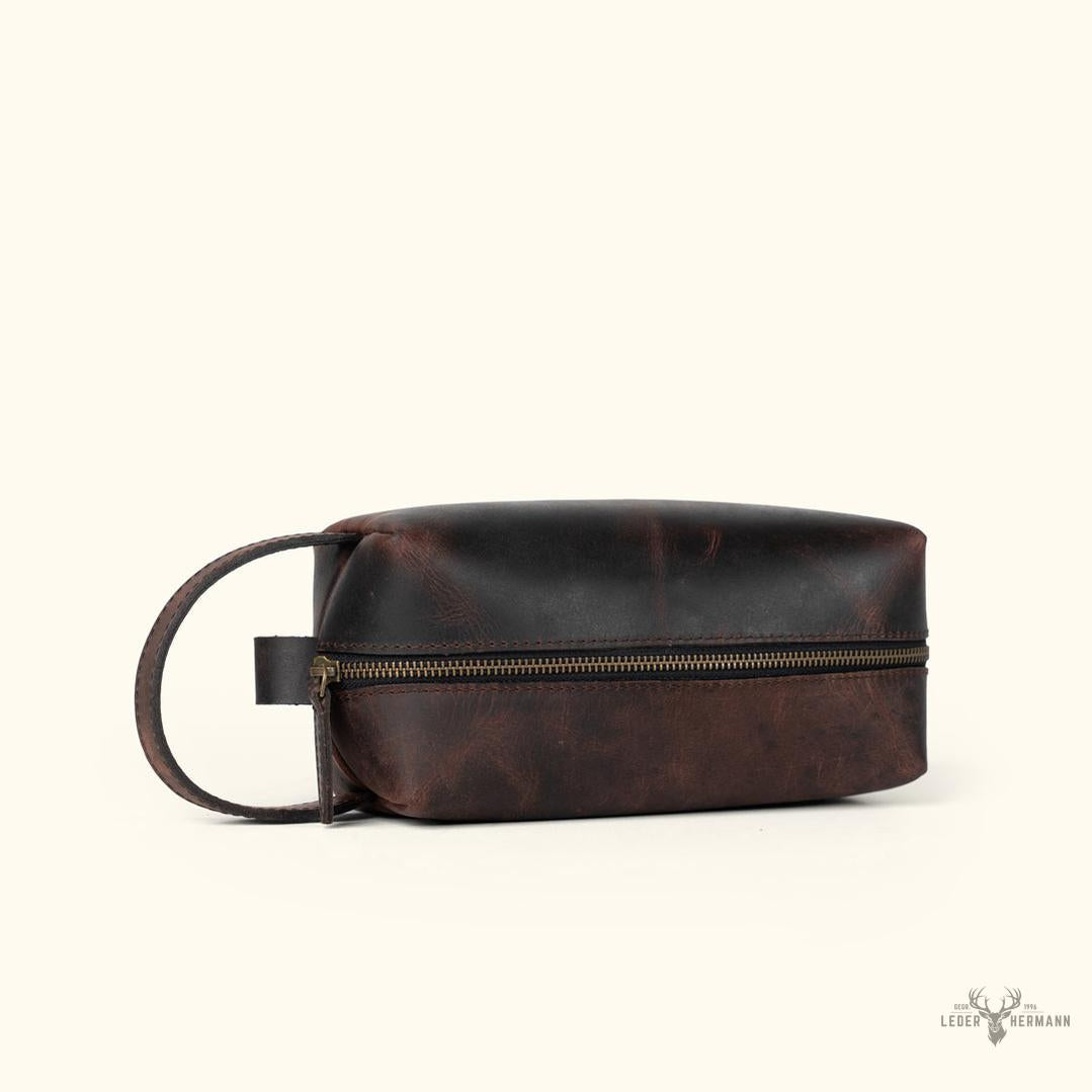 Roosevelt Leder-Autore-Set aus Büffelleder mit Dunkelarmband-XXL-Kurzausführung