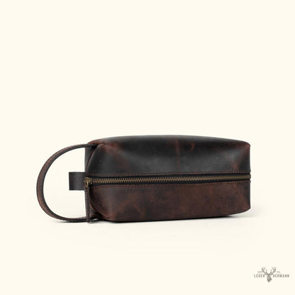 Roosevelt Leder-Autore-Set aus Büffelleder mit Dunkelarmband-XXL-Kurzausführung