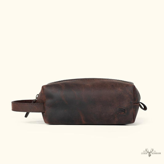 Roosevelt Leder-Autore-Set aus Büffelleder mit Dunkelarmband-XXL-Kurzausführung