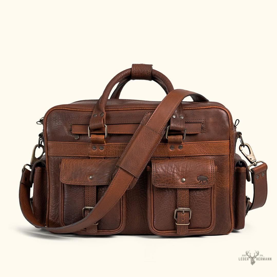 Limitierte Auflage Buffalo-Rindleder Piloten-Tasche
