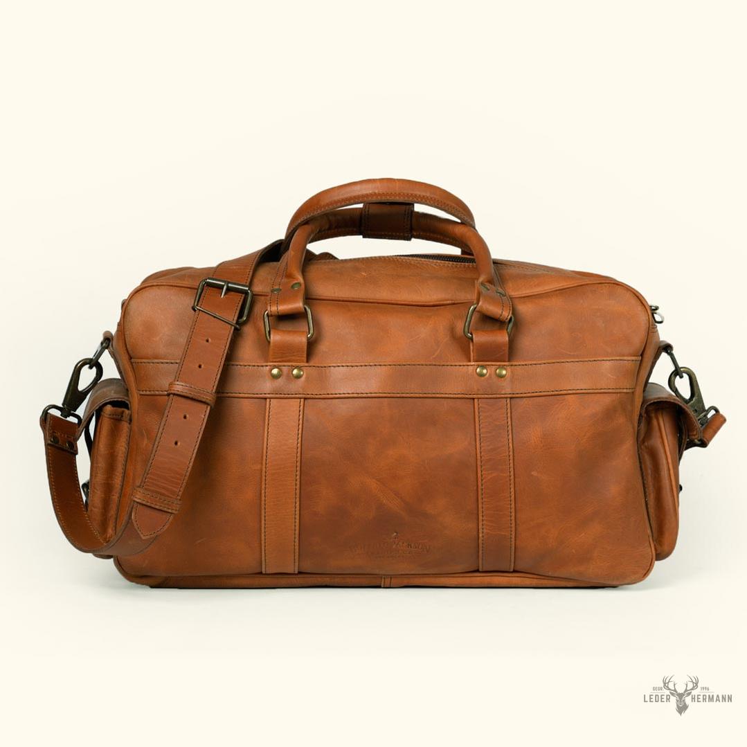 Großer Roosevelt Bullenleder Pilotenrucksack – Großes Fassungsvermögen, Bernsteinbraun