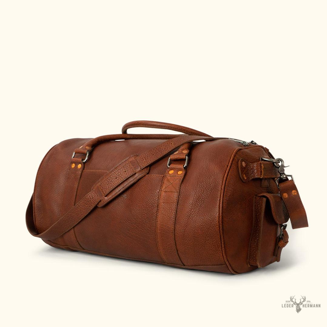 Ryder Reserve Bisonleder Reisetasche – Elegante Brauntöne für Stilvolle Reisen