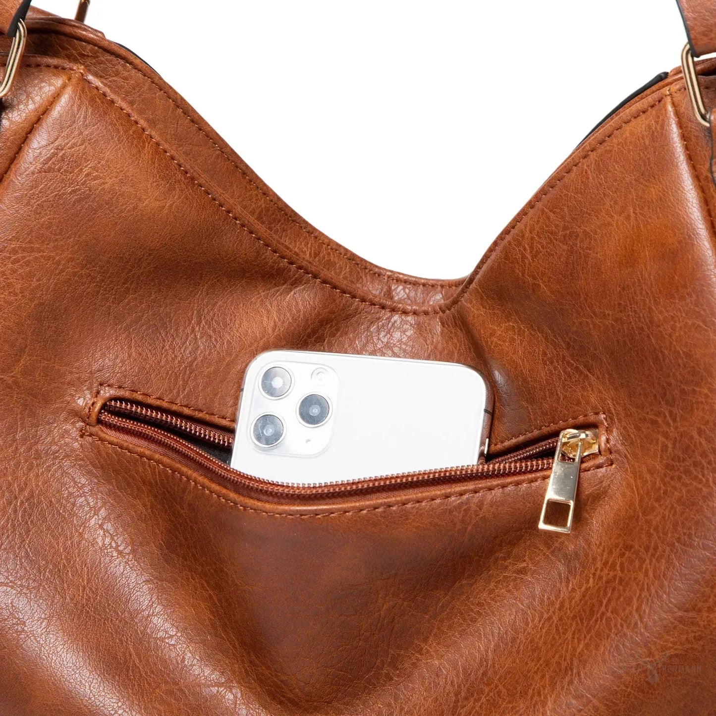 Nellie’s Élegance Raffinée | Elegante Leder-Schultertasche