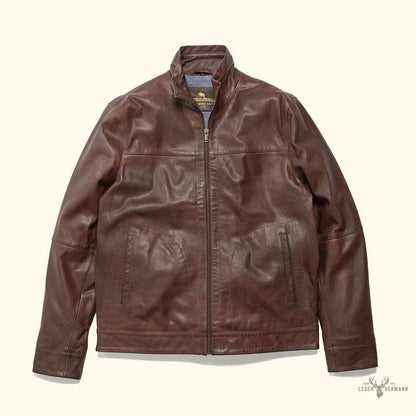 Trachtenartige Sedona Leichte Lederjacke in Ironwood Braun für Eleganten Komfort