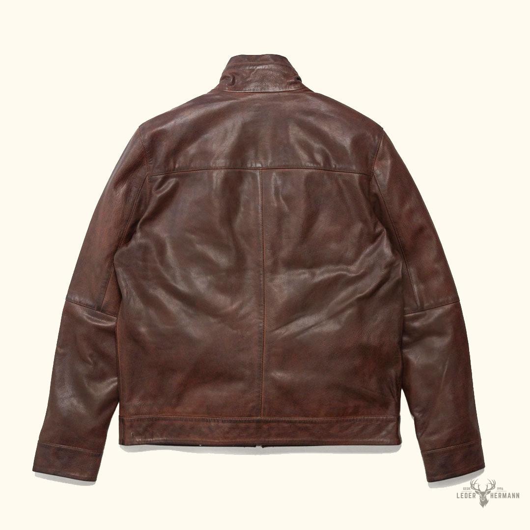 Trachtenartige Sedona Leichte Lederjacke in Ironwood Braun für Eleganten Komfort