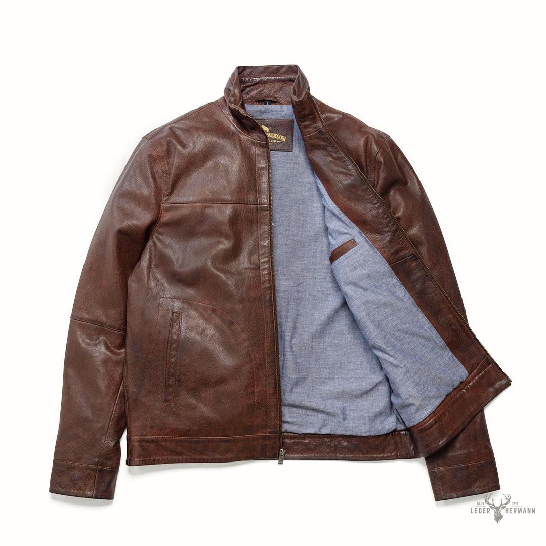 Trachtenartige Sedona Leichte Lederjacke in Ironwood Braun für Eleganten Komfort