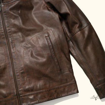 Trachtenartige Sedona Leichte Lederjacke in Ironwood Braun für Eleganten Komfort
