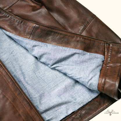 Trachtenartige Sedona Leichte Lederjacke in Ironwood Braun für Eleganten Komfort