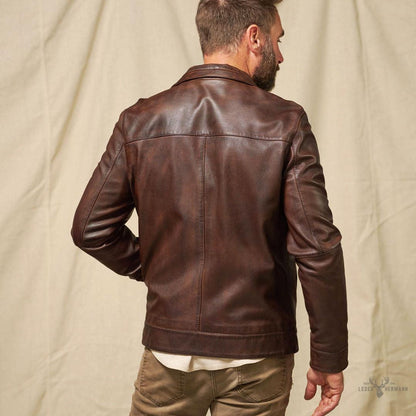 Trachtenartige Sedona Leichte Lederjacke in Ironwood Braun für Eleganten Komfort