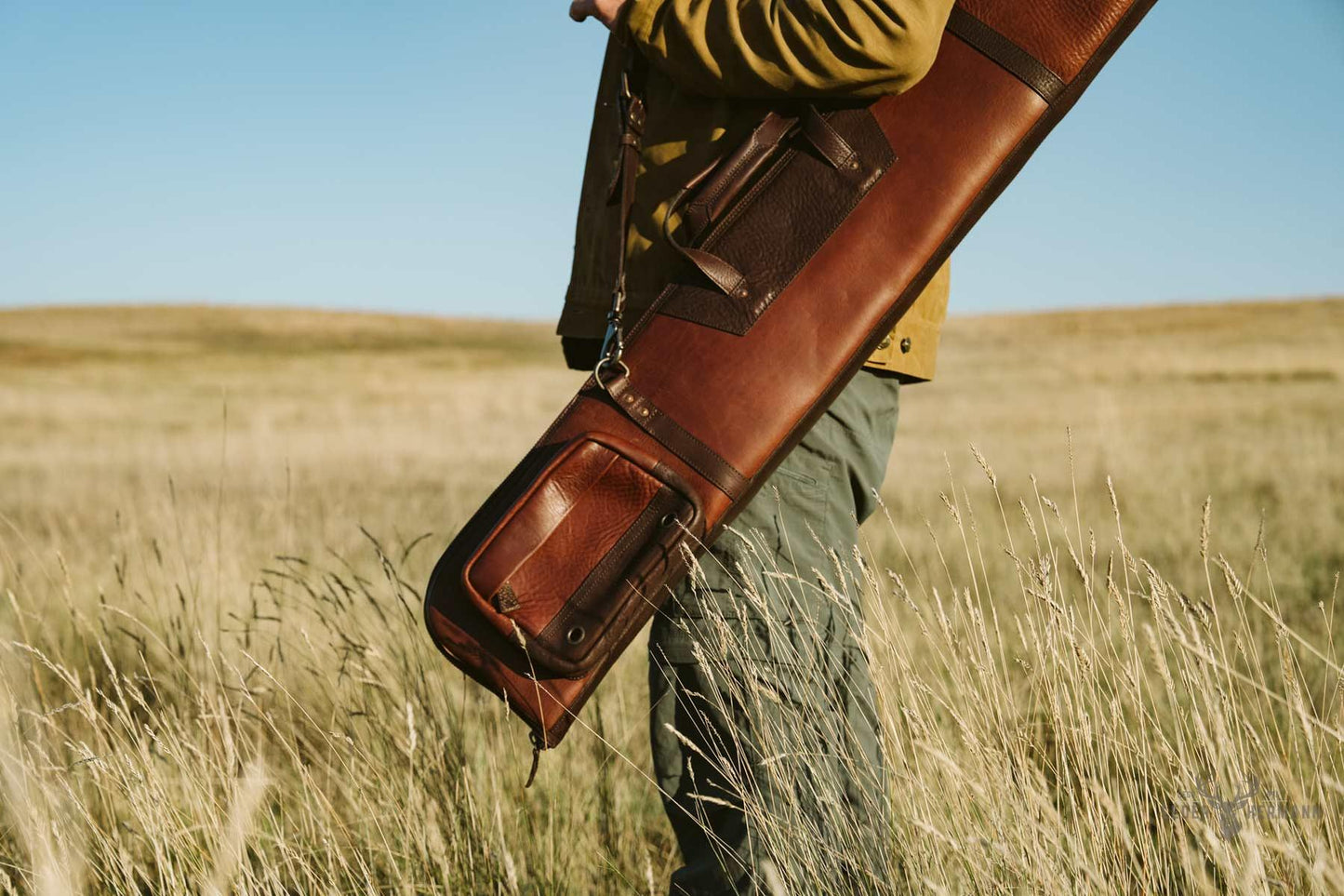 Eleganter Dakota-Lederkoffer für Schusswaffen | Vollständig aus Leder