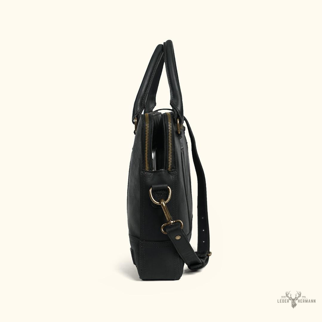 Exekutive Jefferson Leder-Planentasche - Limitierte Edition Schwarz Eleganz