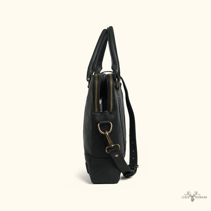 Exekutive Jefferson Leder-Planentasche - Limitierte Edition Schwarz Eleganz
