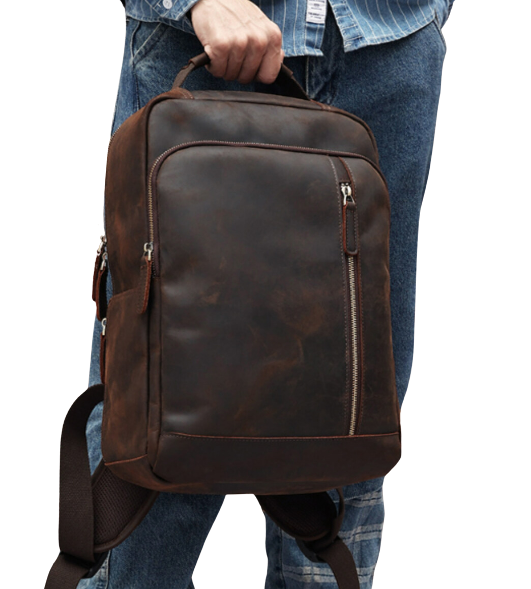 Verrücktes Pferdeleder - Rucksack | PORTLY