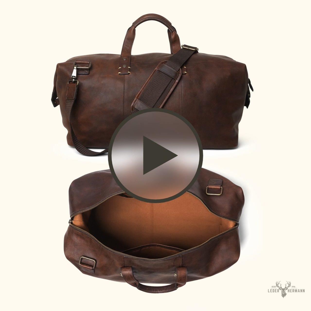 Vintage-Oak-Wochenkoffertasche aus Leder Walker für einen eleganten und zeitlosen Look