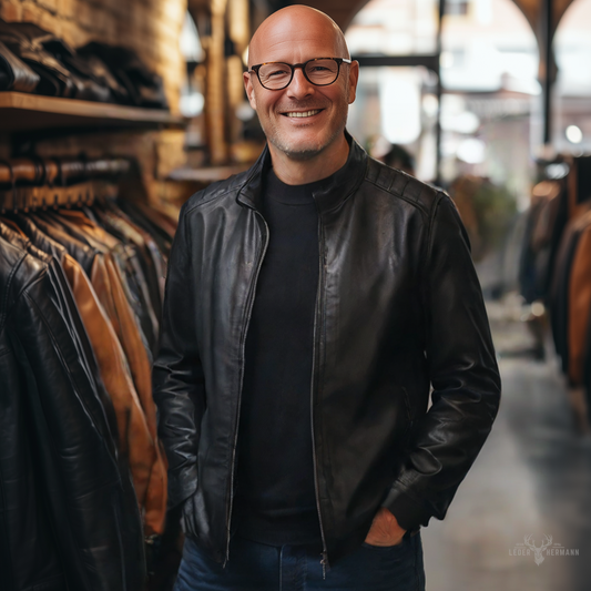 Zeitloser Trail Herren Premium-Lederjacke für klassischen Stil und Komfort