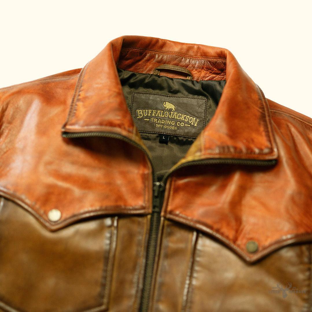 Western Elkhorn Lederjacke in edlem Kupfer- und Whiskey-Ton