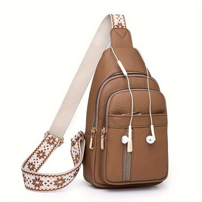 Rustikale Hazel Vintage Chest Crossbody Tasche für stilbewusste Abenteuer