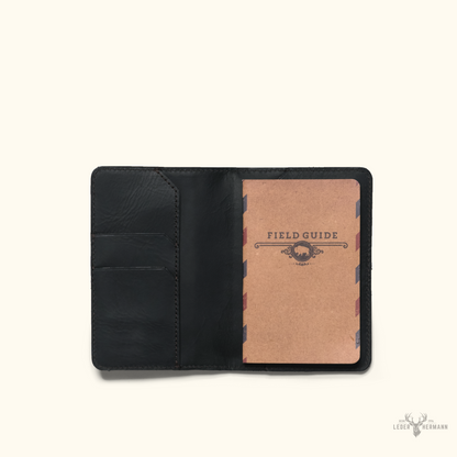 Jefferson Limitierte Edition Leder-Passportgeldbörse | Schwarz