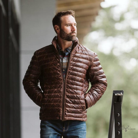 Bridger Herren Daunenjacke in Elegant Dunkelbraun – Wärme und Stil für den Winter