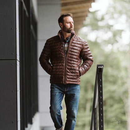 Bridger Herren Daunenjacke in Elegant Dunkelbraun – Wärme und Stil für den Winter