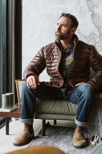 Bridger Herren Daunenjacke in Elegant Dunkelbraun – Wärme und Stil für den Winter