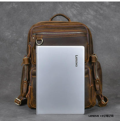 Brauner Leder-Rucksack | BASEL