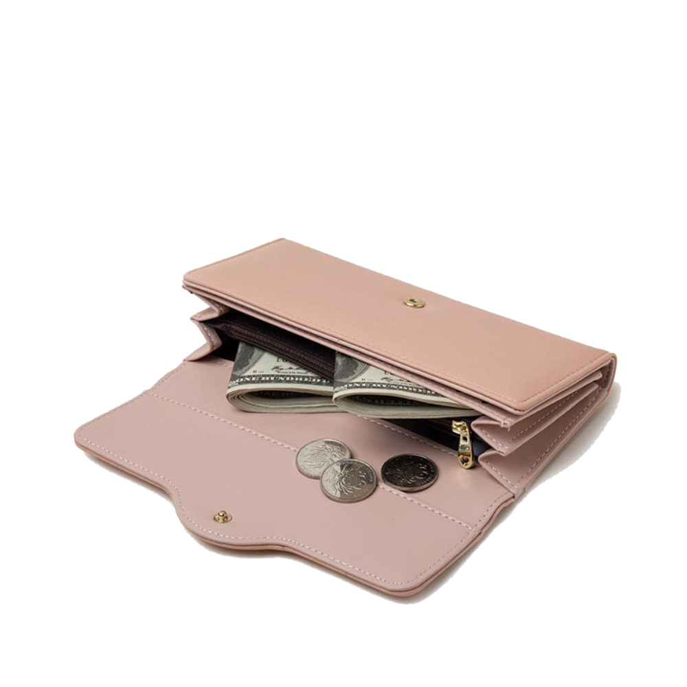 Stilvolle Münztasche - Hochwertige Brieftasche mit drei praktischen Fächern