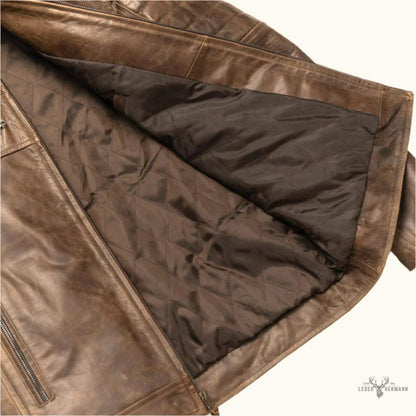 Vintage Café Racer Lederjacke Braun Favorites