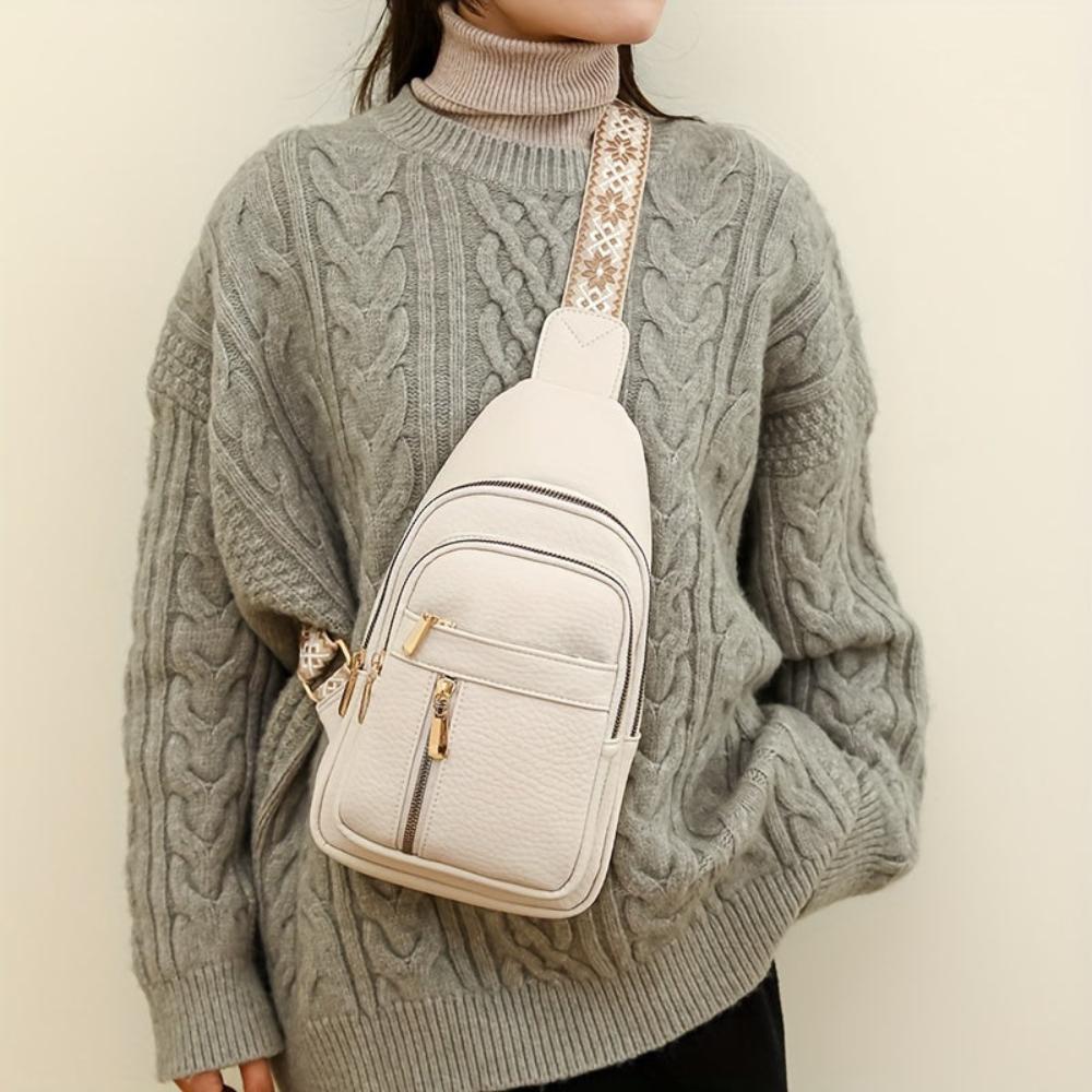 Rustikale Hazel Vintage Chest Crossbody Tasche für stilbewusste Abenteuer