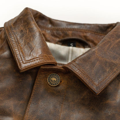 Elegante Driggs Lederjacke in stilvollem Braun