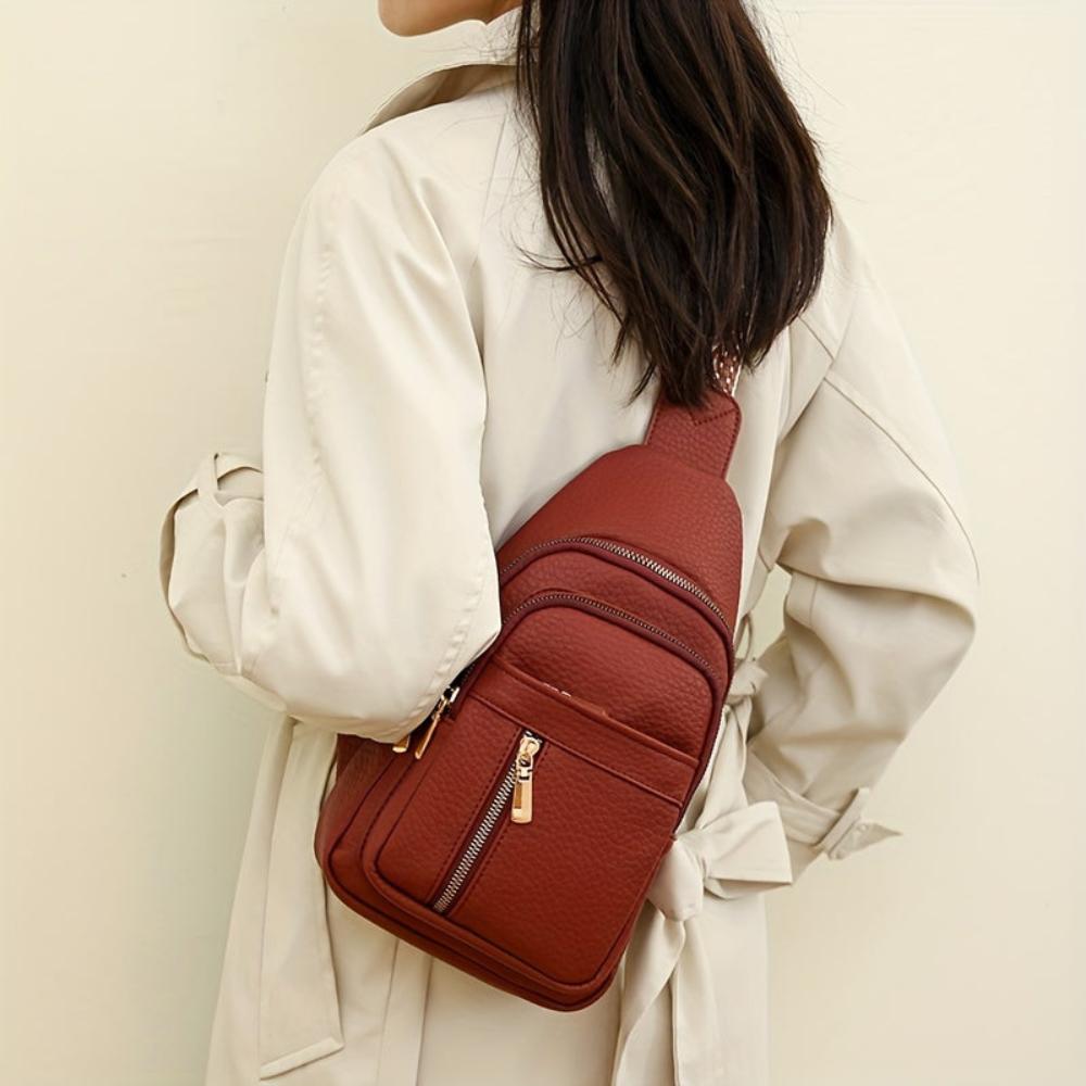 Rustikale Hazel Vintage Chest Crossbody Tasche für stilbewusste Abenteuer