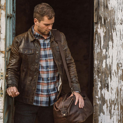 Elegante Driggs Lederjacke in stilvollem Braun