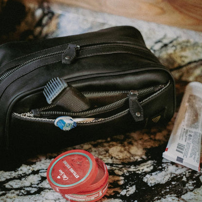 Dopp Kit Jefferson Leder in limitierter Edition | Schwarze Eleganz