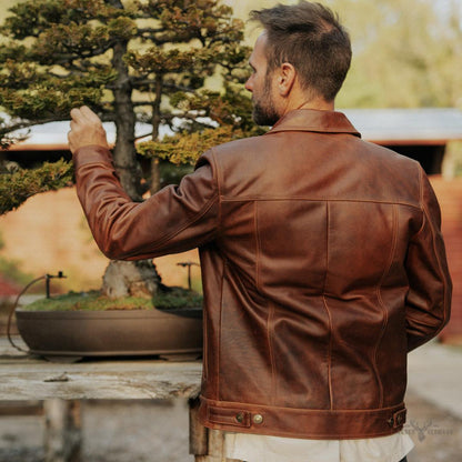 Lederjacke Driggs - Eleganz in Cognac Braun