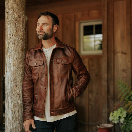 Lederjacke Driggs - Eleganz in Cognac Braun